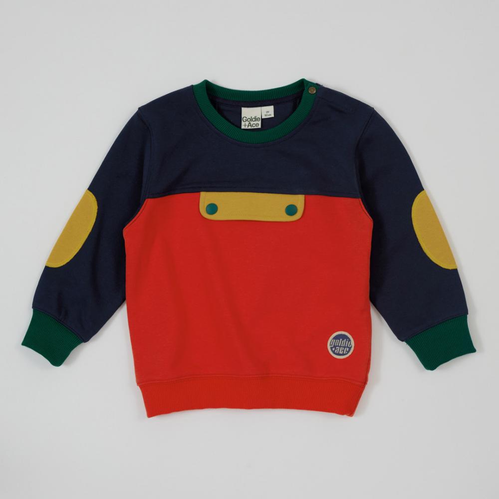 Goldie + Ace - COLOUR BLOCK POCKET SWEATER