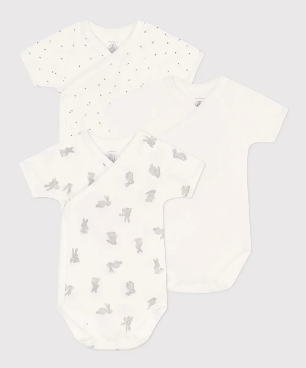 Petit Bateau - Body Korte Mouwen Konijn 3 Stuks