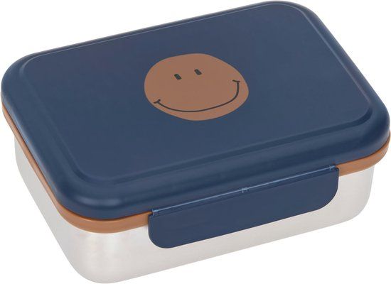 Lässig - Lunchbox Little Gang Smile Navy Rvs