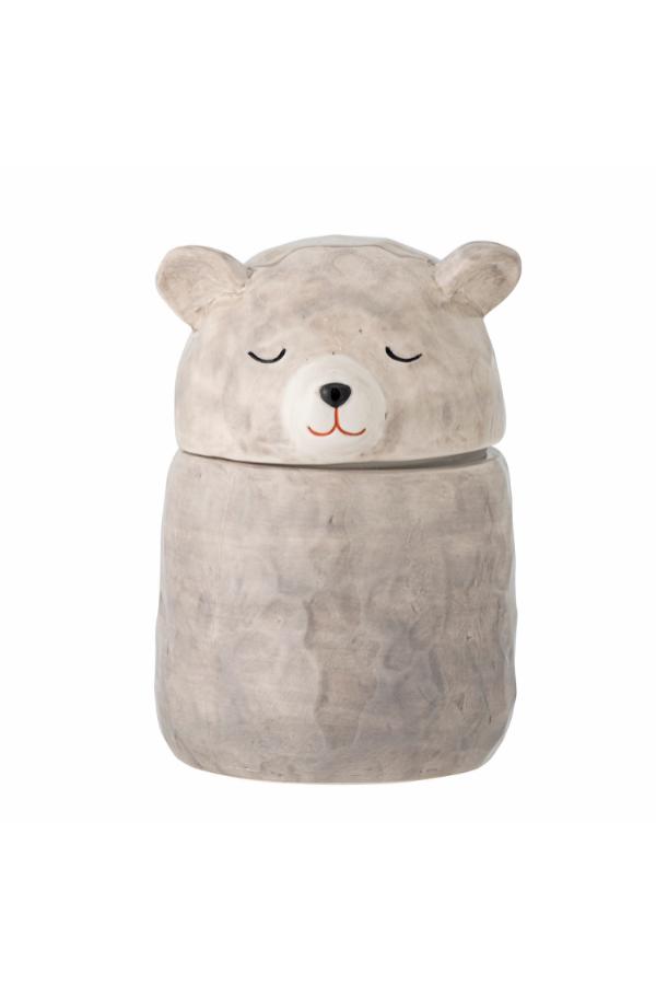 Bloomingville - Puk Jar, Grey, Stoneware